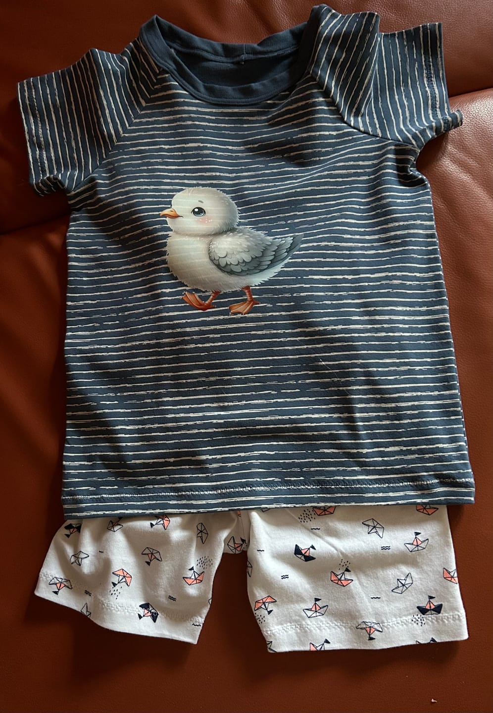 Customer photo review of Bügelbild Baby Möwe
