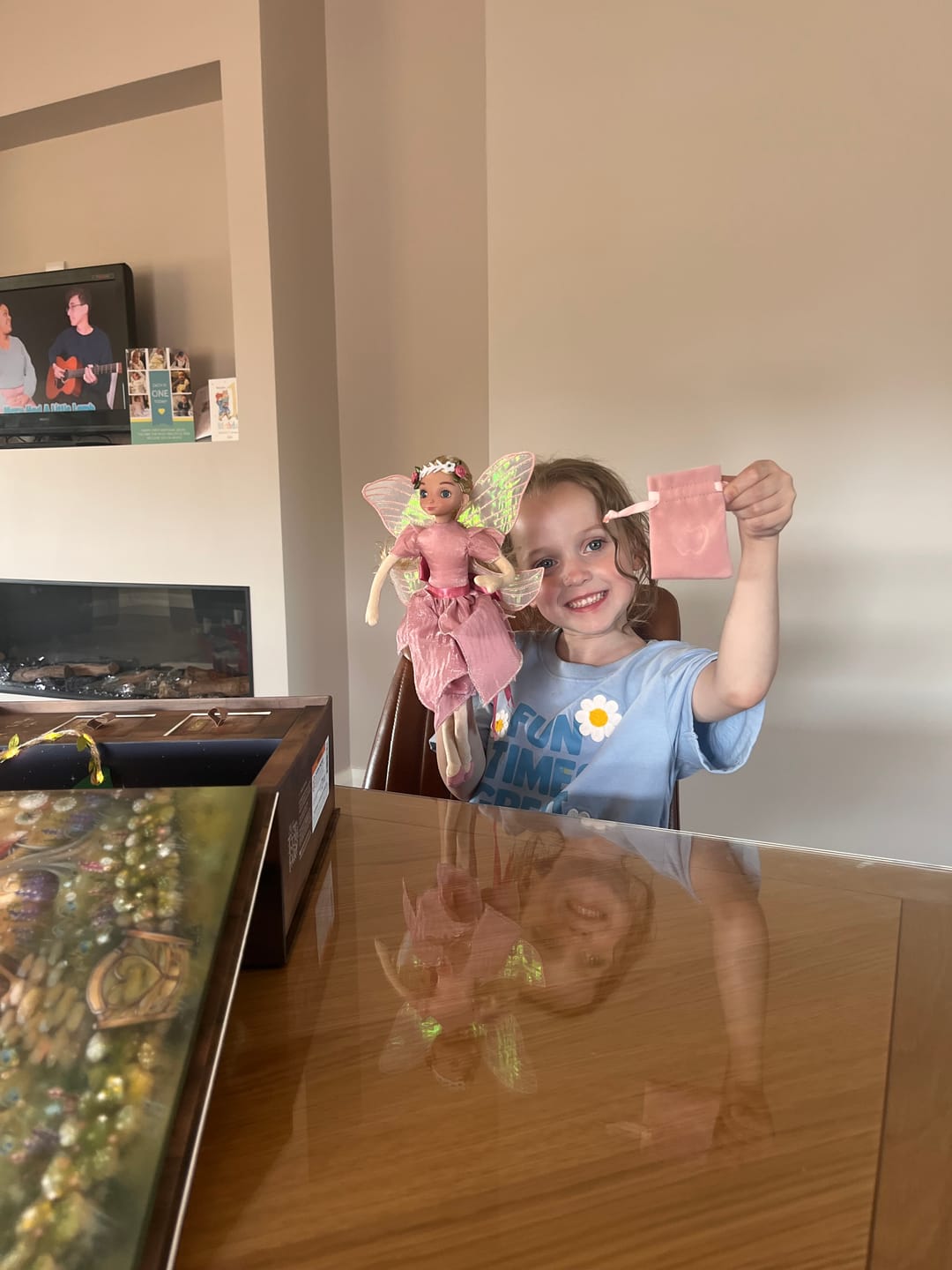 Customer photo review of My Forever Tooth Fairy Gift Set -Girl - Includes Storybook, Tooth Fairy Doll, Tooth Tote & Dis'Play' Keepsake Case