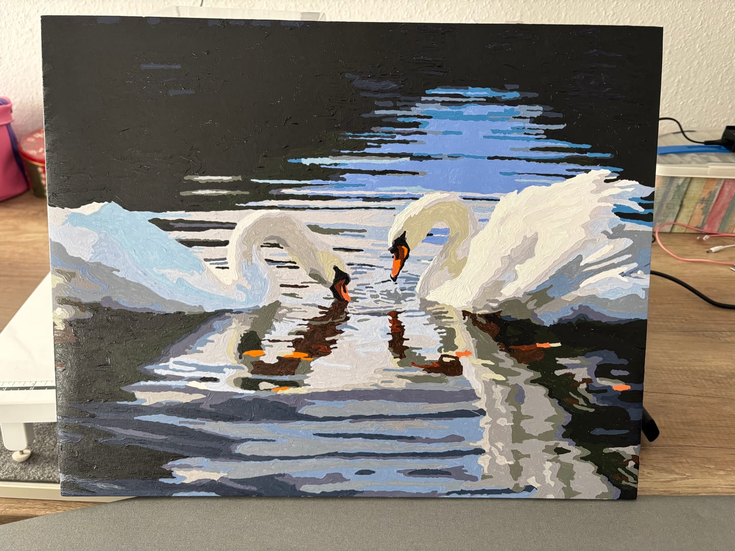 Customer photo review of Malen nach Zahlen - Schwäne am See