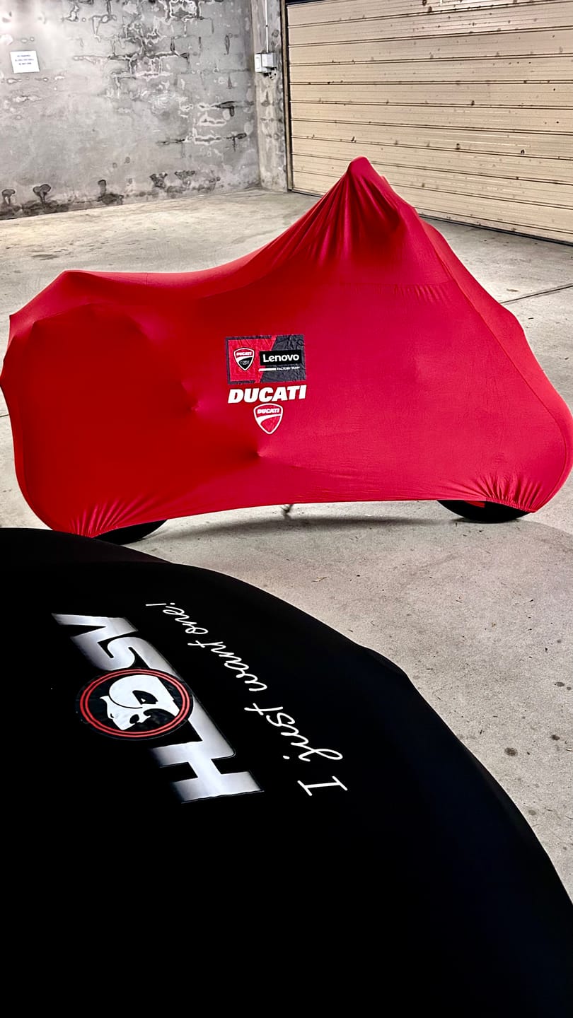 Customer photo review of Indoor Custom Motorcycle Covers