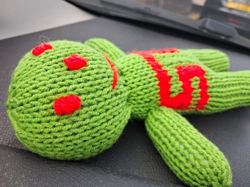 Customer photo review of Modz Car Mascot - Hand Knitted
