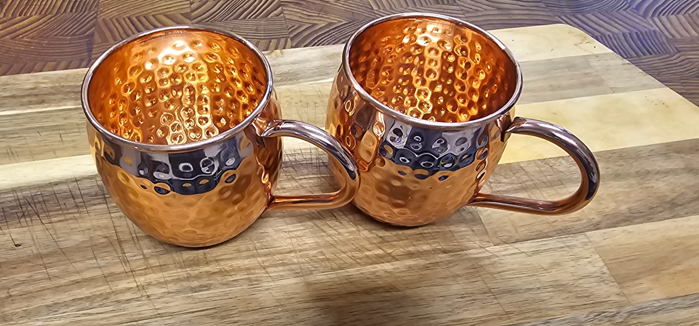 Customer photo review of Pure Copper Moscow Mule Mugs - Set of 2