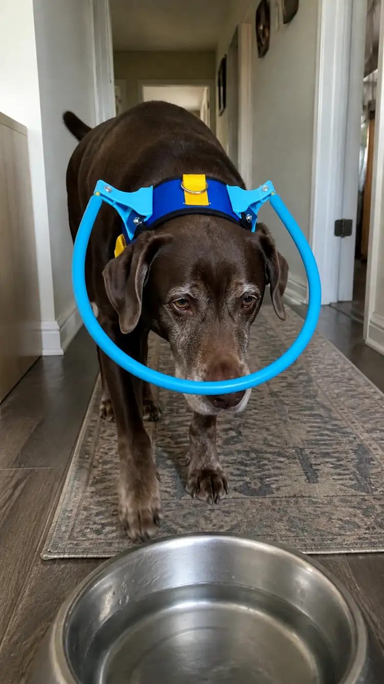 Customer photo review of Halo Safety Ring for Blind Pets