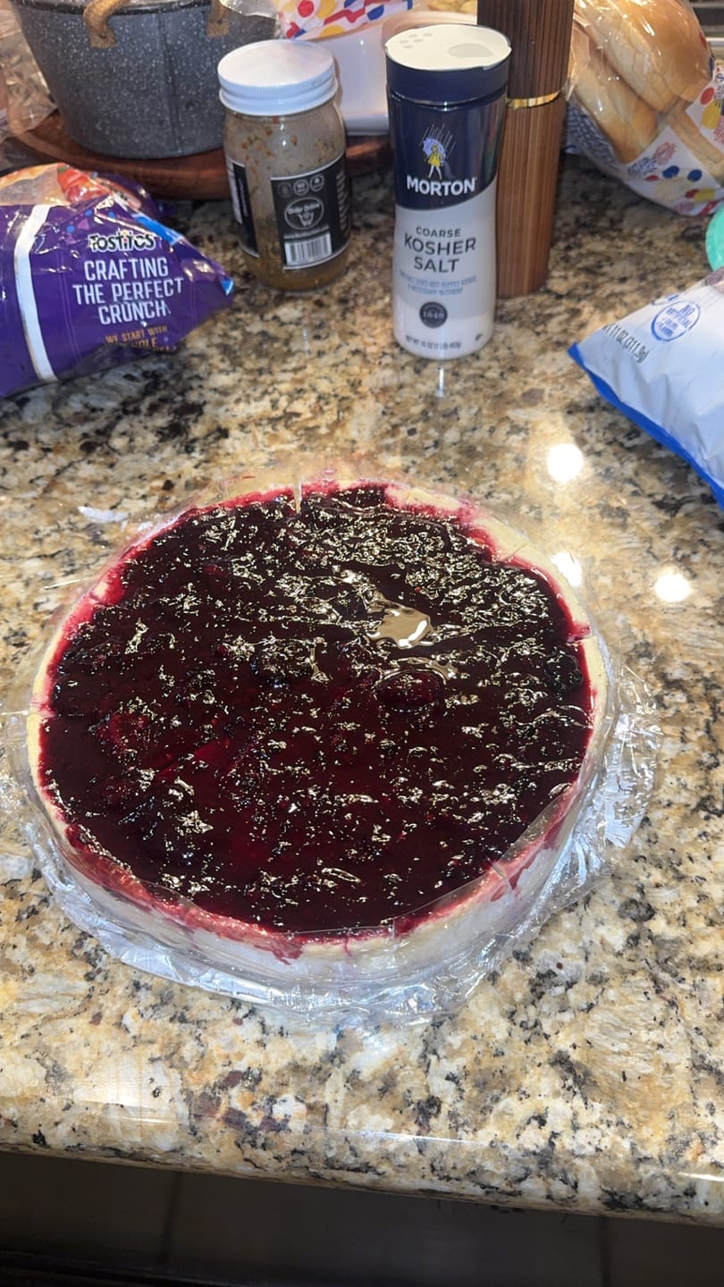 Customer photo review of Seasonal Cheesecake - Marionberry