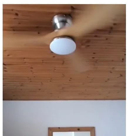 Customer photo review of Solid Wood Blade Ceiling Fan Light With Integrated LED and DC Motor