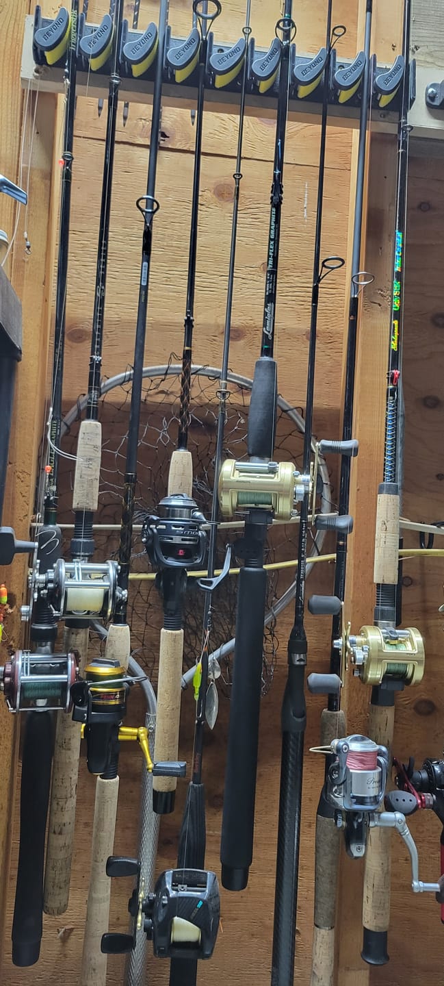 Customer photo review of Beyond Fishing GripLock Vertical Fishing Rod Rack
