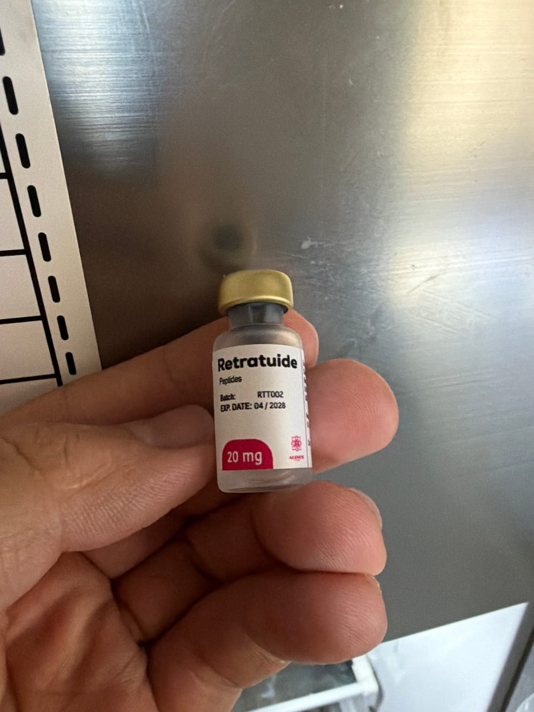 Customer photo review of Aesthetic Labs RT-Triple Agonist 20mg 99% Pureza