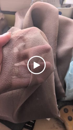 Customer video review of Special Offer Brown Crinkle Organza Fabric