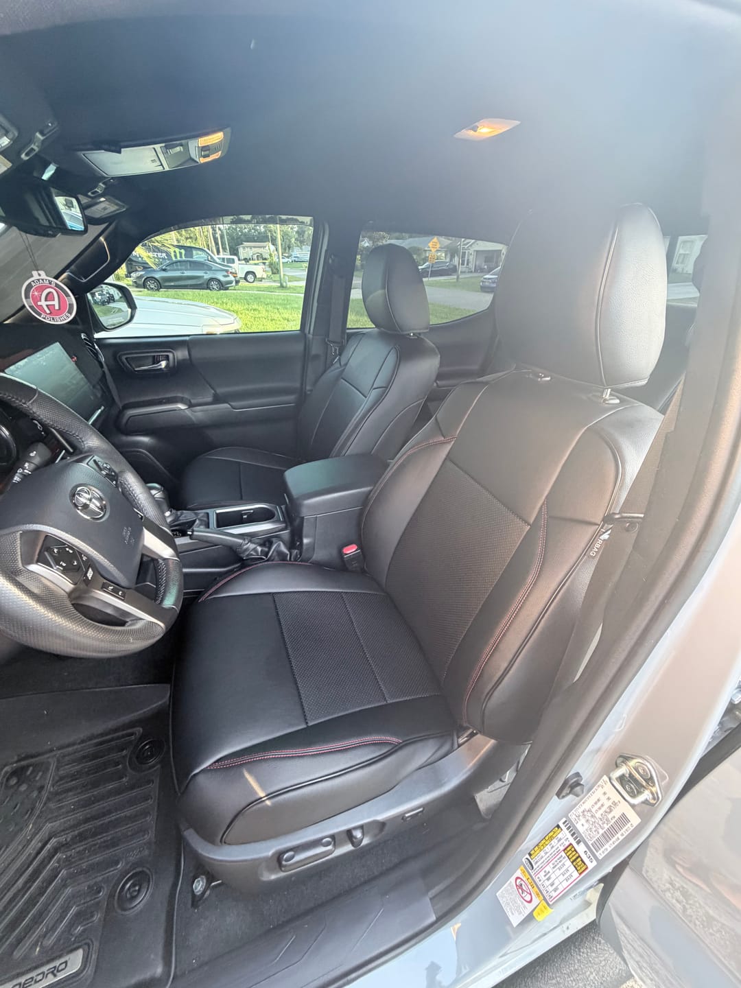 Customer photo review of 2016-23 Toyota Tacoma Custom Leather Seat Covers
