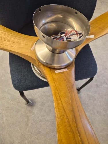 Customer photo review of Solid Wood Blade Ceiling Fan Light With Integrated LED and DC Motor