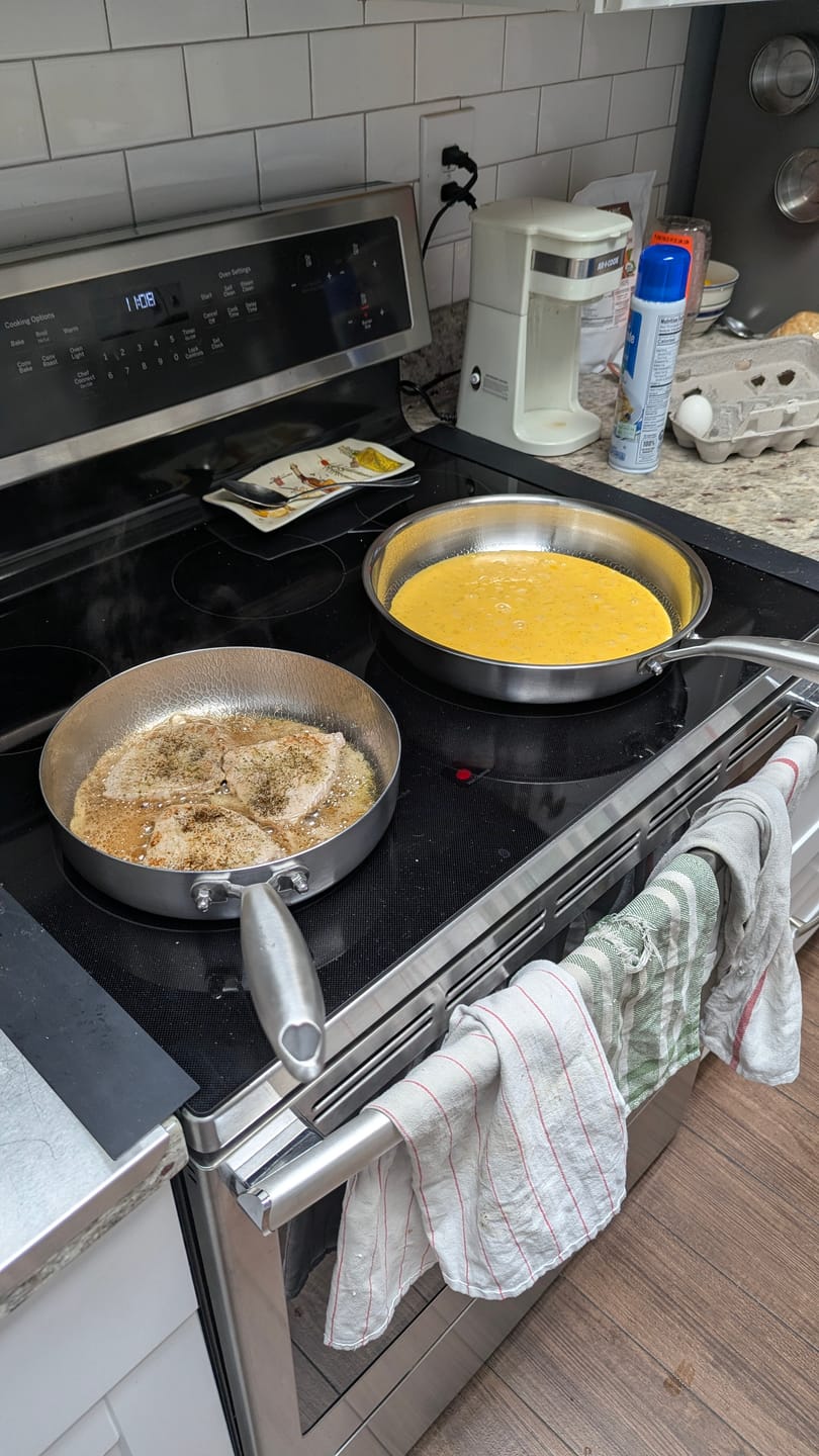 Customer photo review of Hand-Hammered High-Wall Titanium Pan