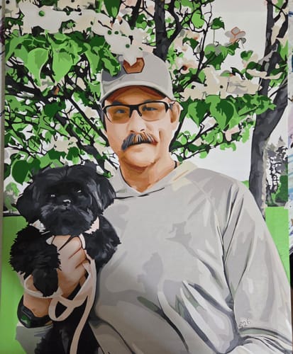 Customer photo review of Custom Paint by Numbers