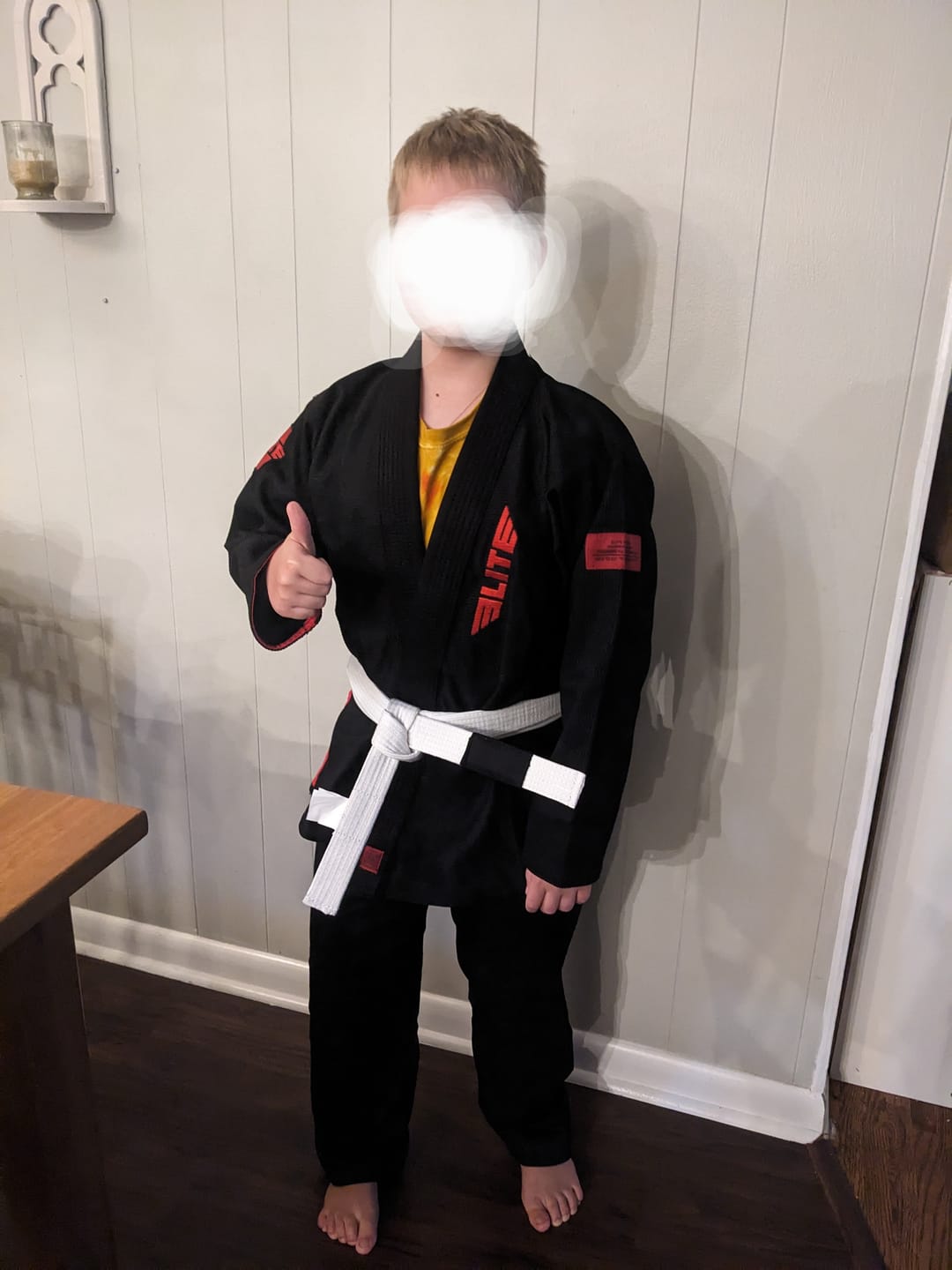Customer photo review of Core Black Brazilian Jiu Jitsu Kids BJJ Gi