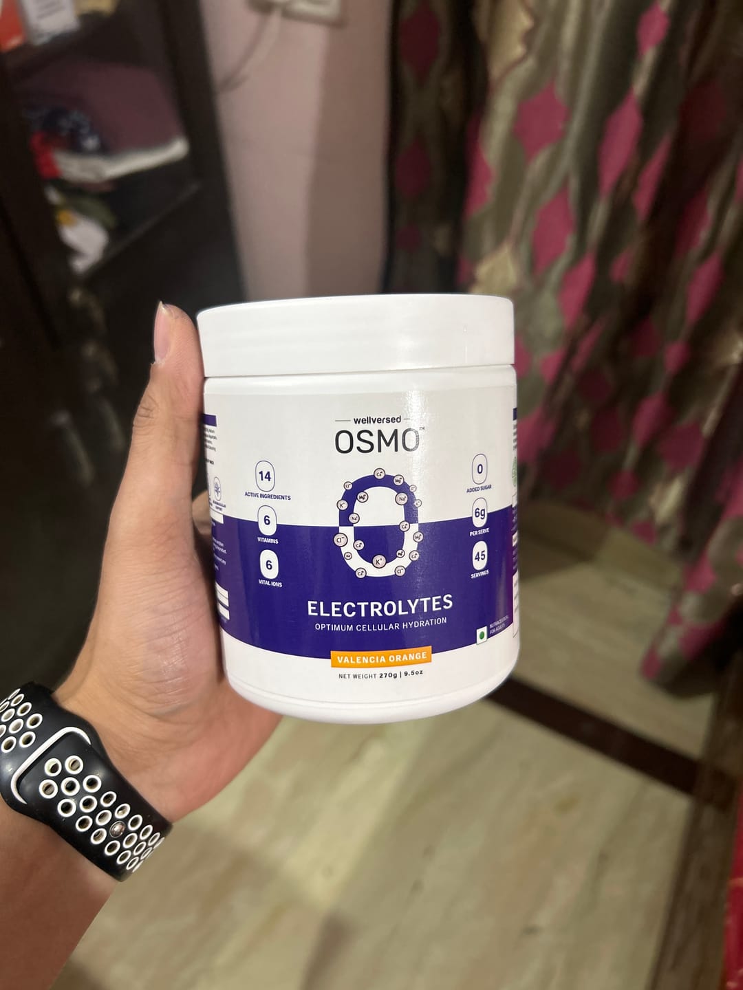 Customer photo review of OSMO - Electrolyte Hydration Blend (Advanced Salts + Taurine & Vitamins) | Valencia Orange Flavour (270g, 45 servings)