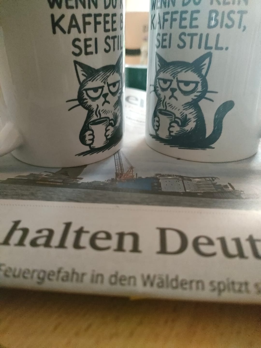 Customer photo review of Wenn du kein Kaffee bist sei still – Lustige Katze Spruch für Büro & Morgenmuffel
