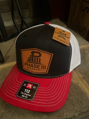 Customer photo review of Richardson 112 Custom Leather Patch Hats