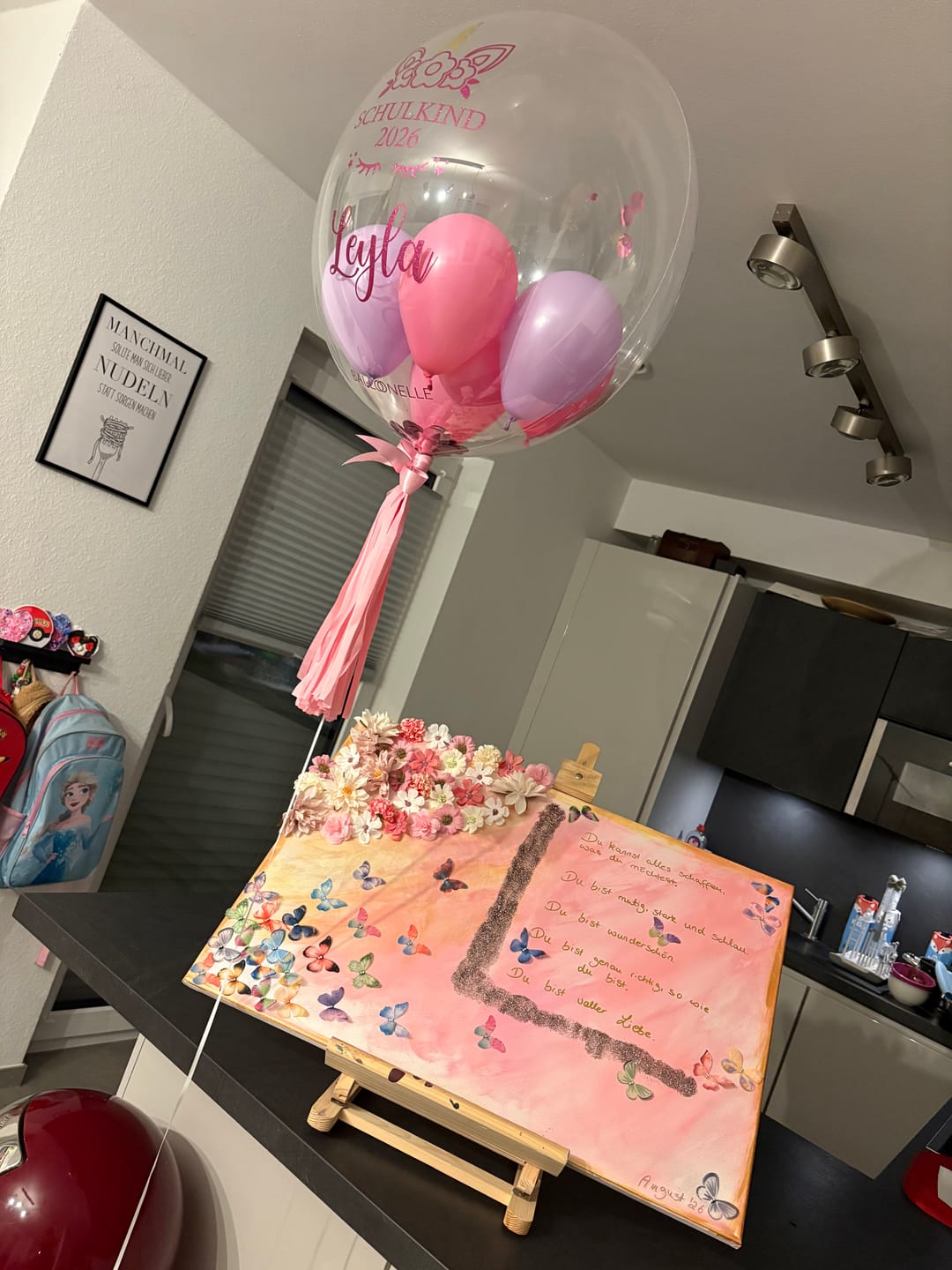 Customer photo review of Unicorn Einschulung Designer Ballon