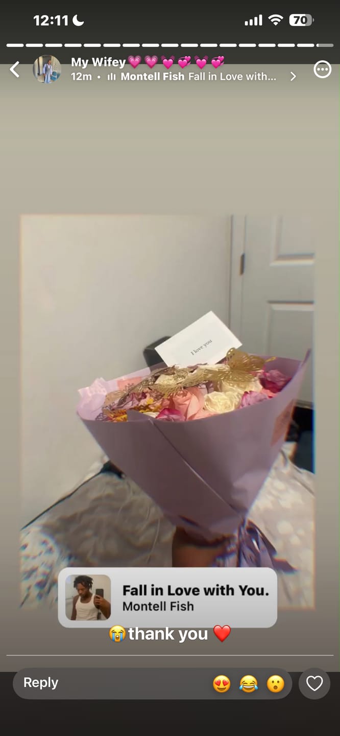 Customer photo review of Purple Deluxe Bouquet