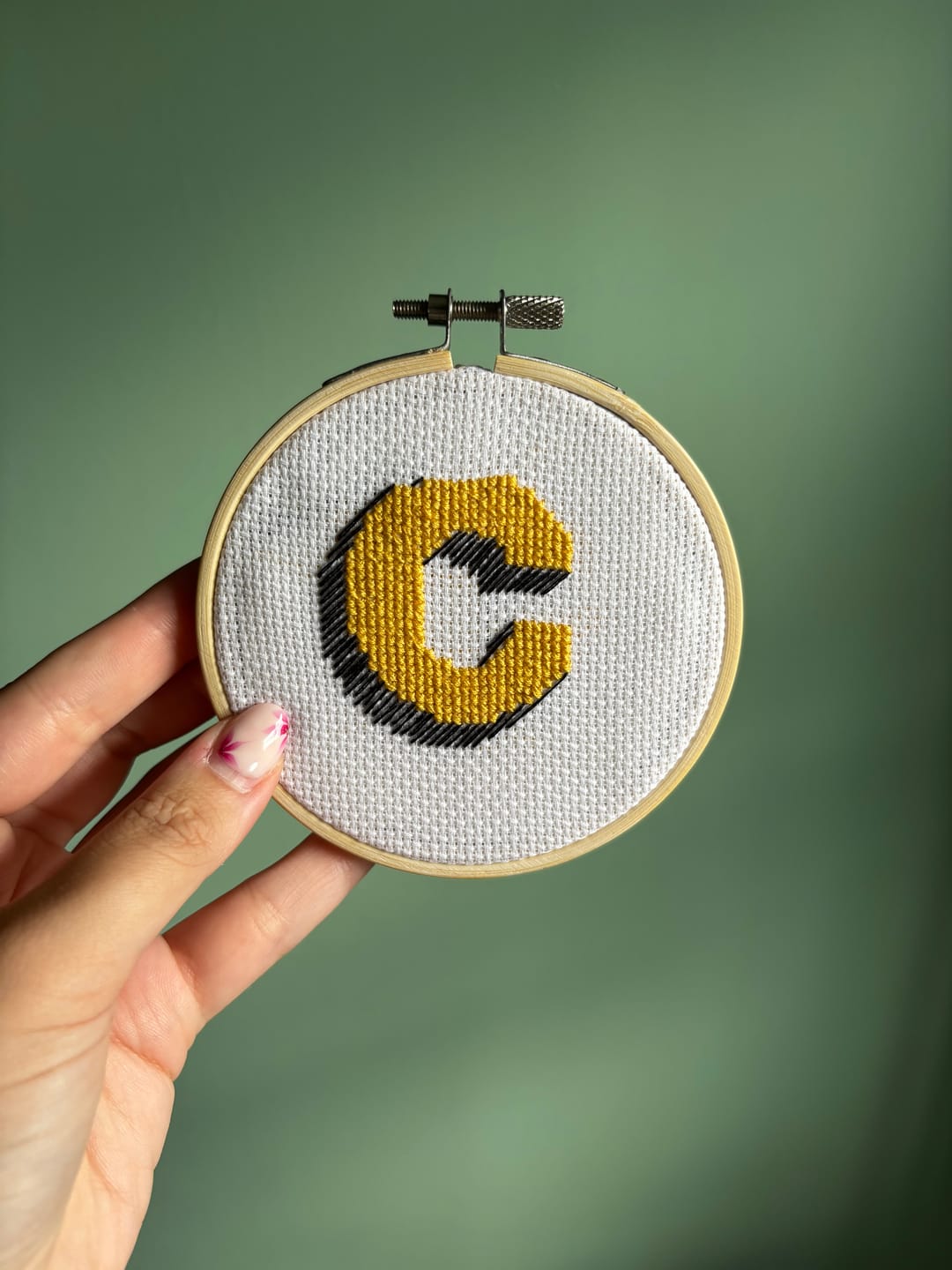 Customer photo review of Drop Shadow Alphabet Cross Stitch Kit