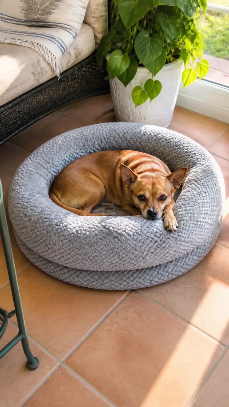 Customer photo review of PlushNest Orthopedic Pet Bed