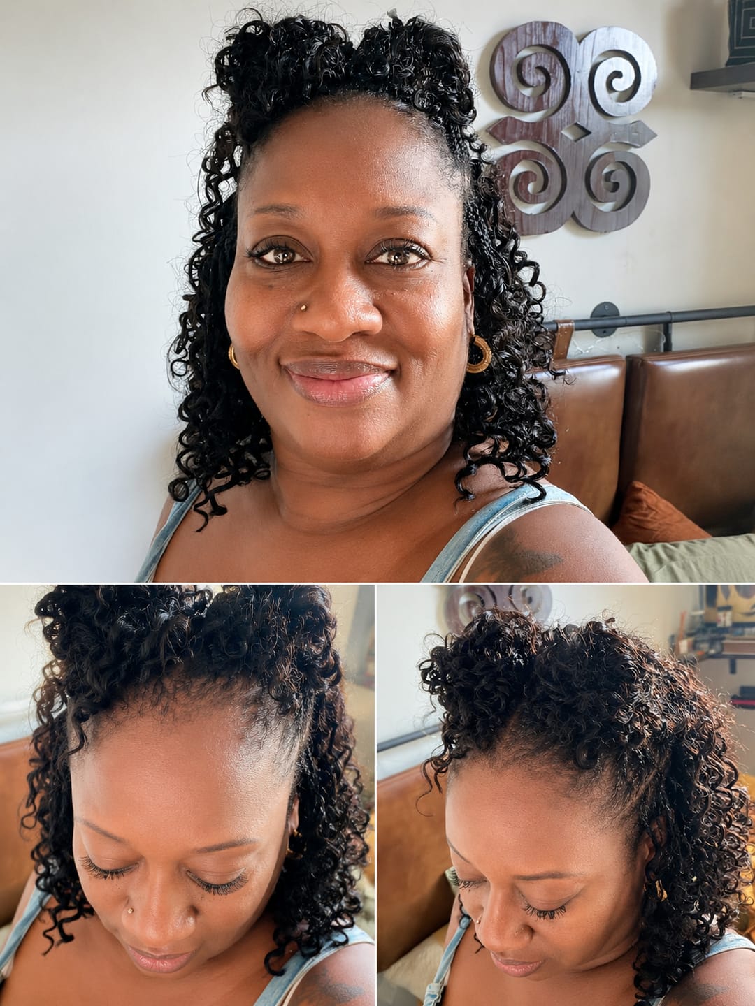 Customer photo review of Human Crochet Hair Water Wave For Miracle Knots