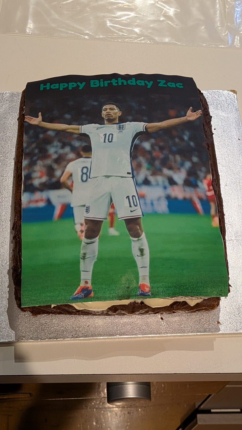 Customer photo review of A4 Rectangle Custom Edible Icing Image