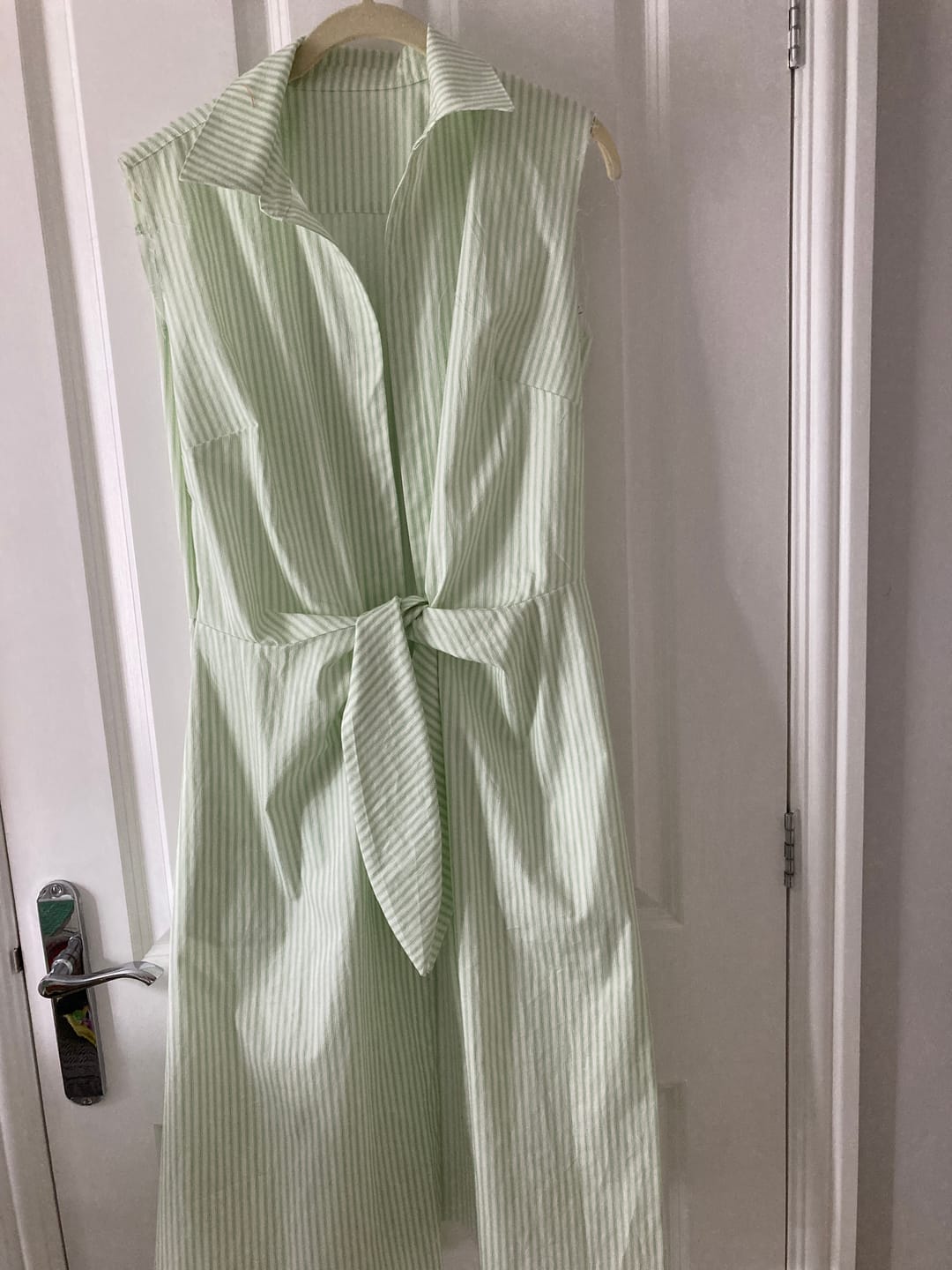 Customer photo review of Ticking Stripes Rose & Hubble Cotton Poplin Fabric