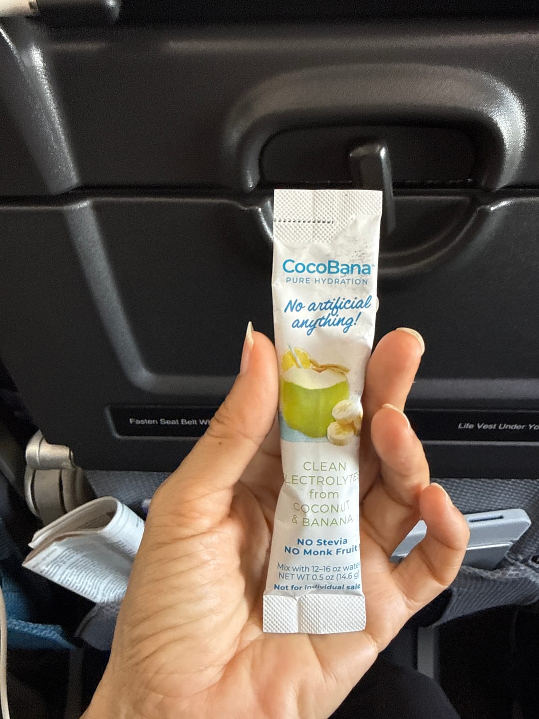Customer photo review of CocoBana™ Clean Electrolyte To-Go Stick Packs | No Stevia, No Monk Fruit, No Artificial Anything