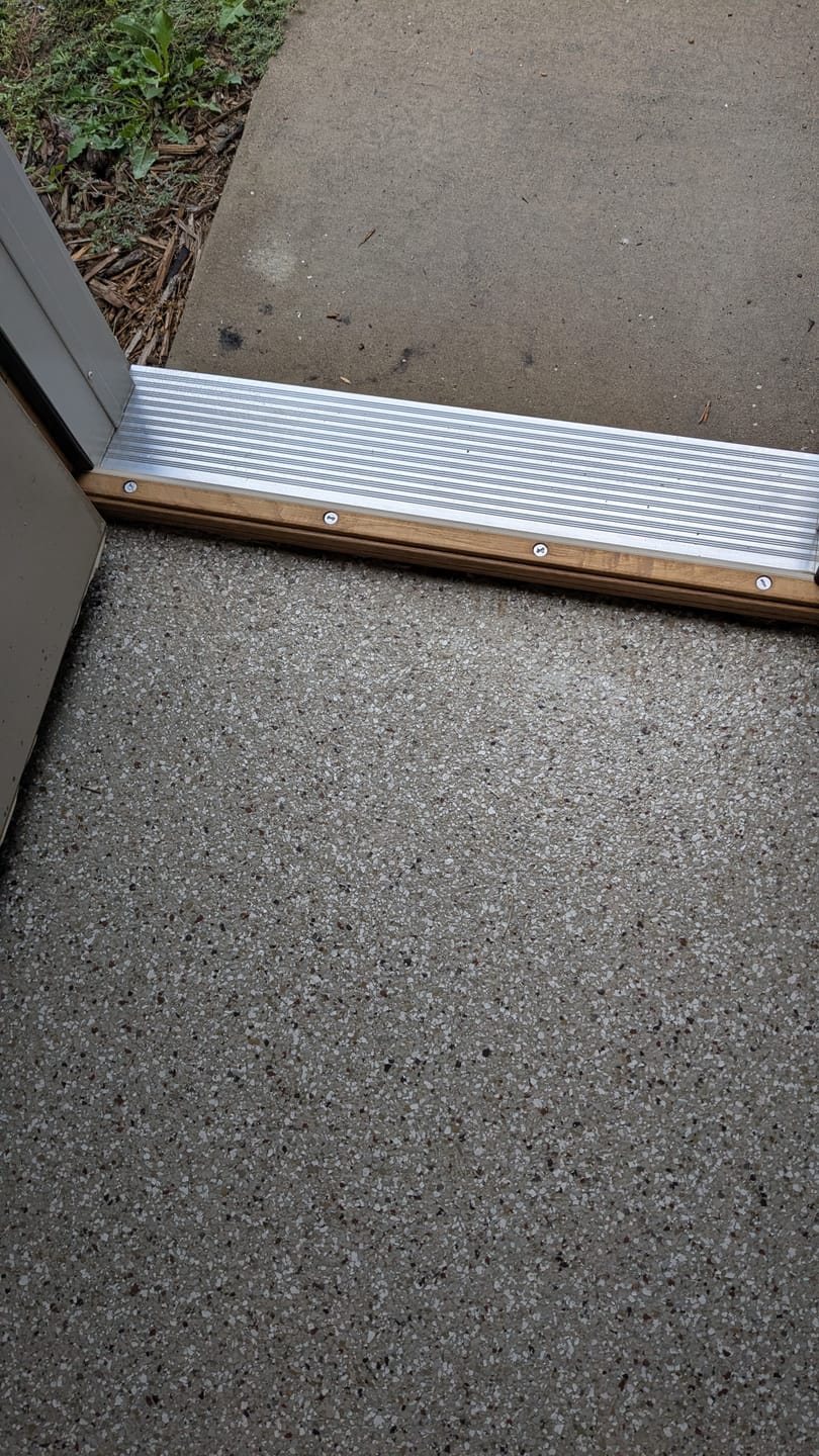 Customer photo review of 32" x 8" Inswing Threshold