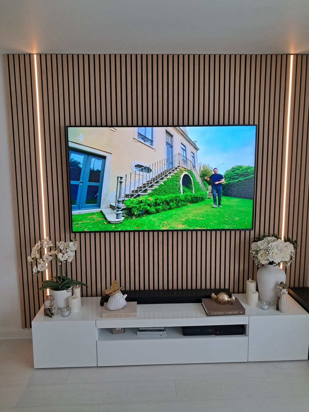 Customer photo review of White Ash Acoustic Wall Panel