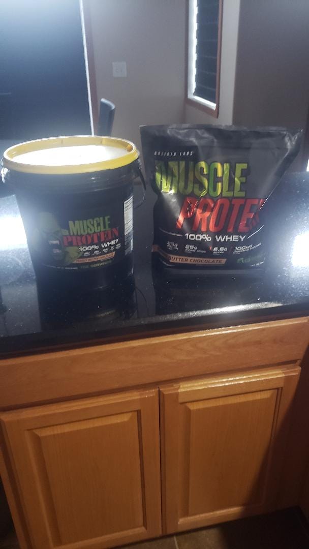Customer photo review of 100% Whey Protein Powder