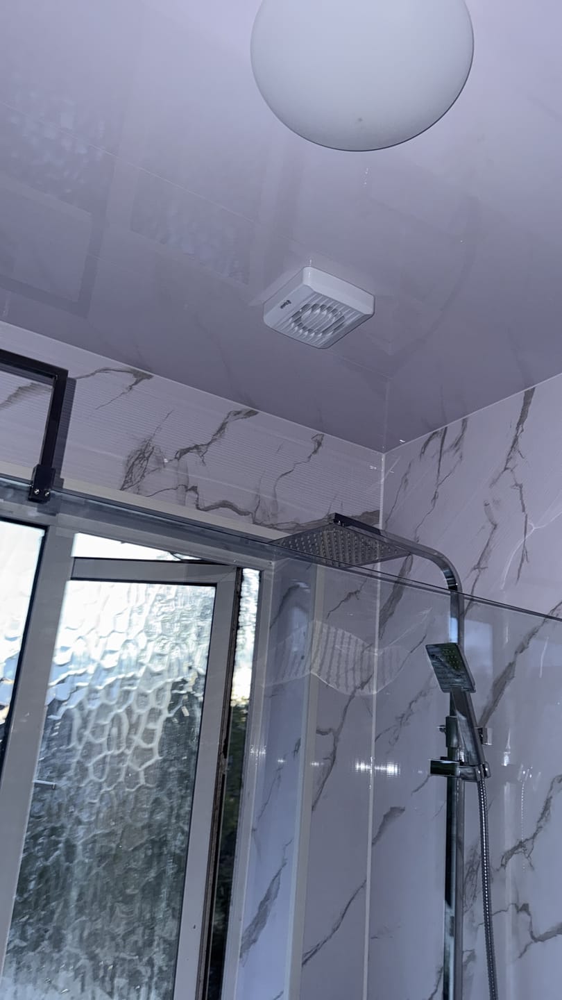 Customer photo review of 4 Pack | 8mm Gloss White Ceiling Panel 2.6M