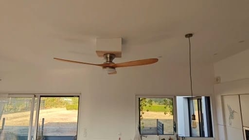 Customer photo review of Solid Wood Blade Ceiling Fan Light With Integrated LED and DC Motor