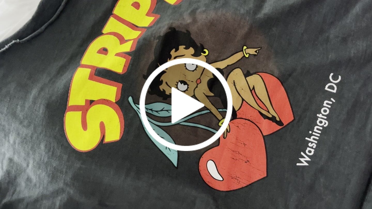 Customer video review of BETTY BOOP VINTAGE TEE