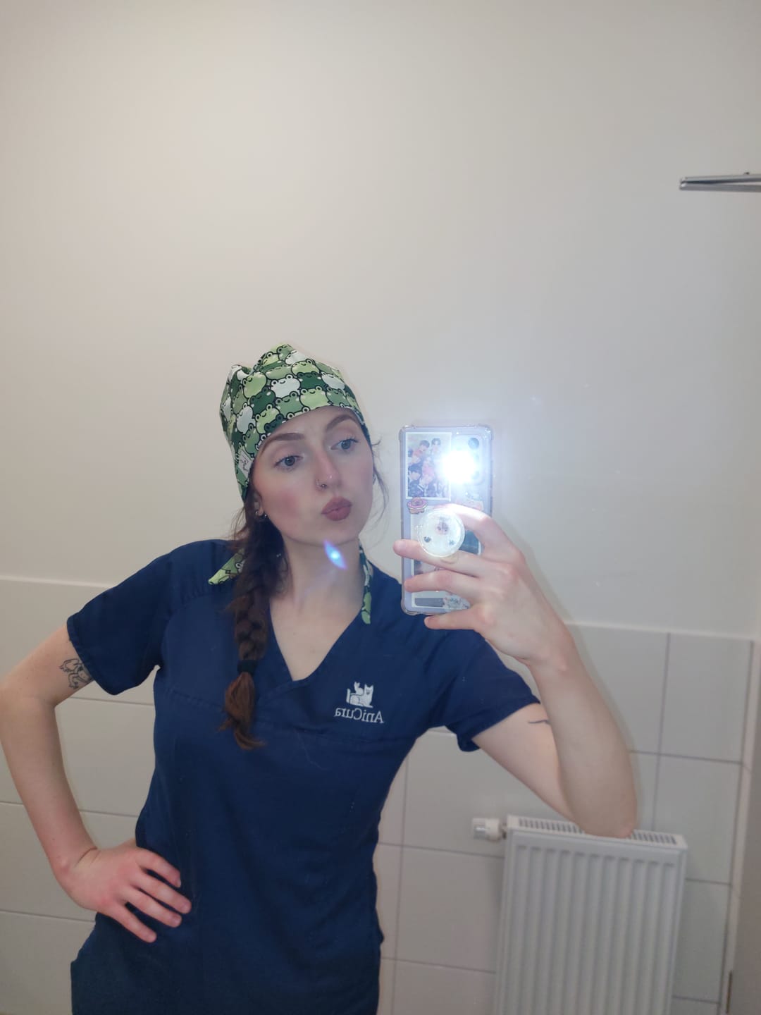 Customer photo review of OP Haube Frösche - Bandana