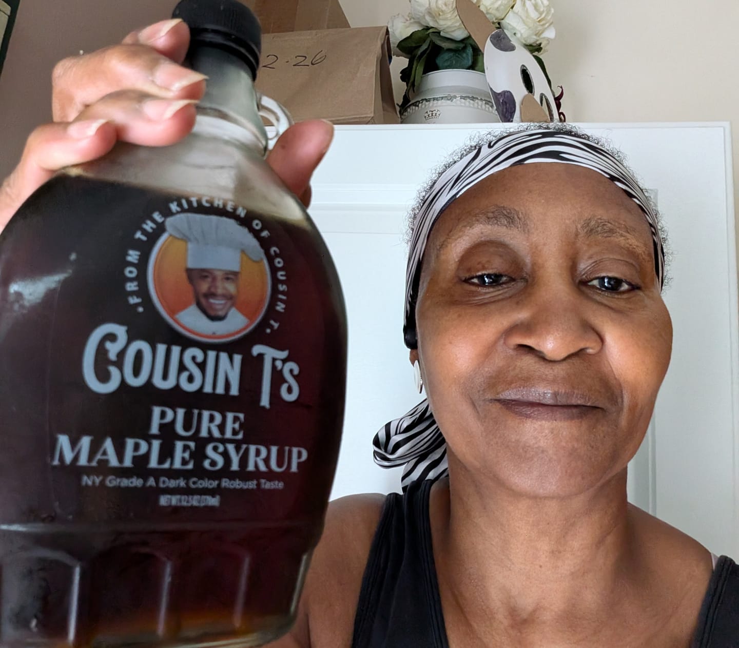Customer photo review of Cousin T's Pure Maple Syrup