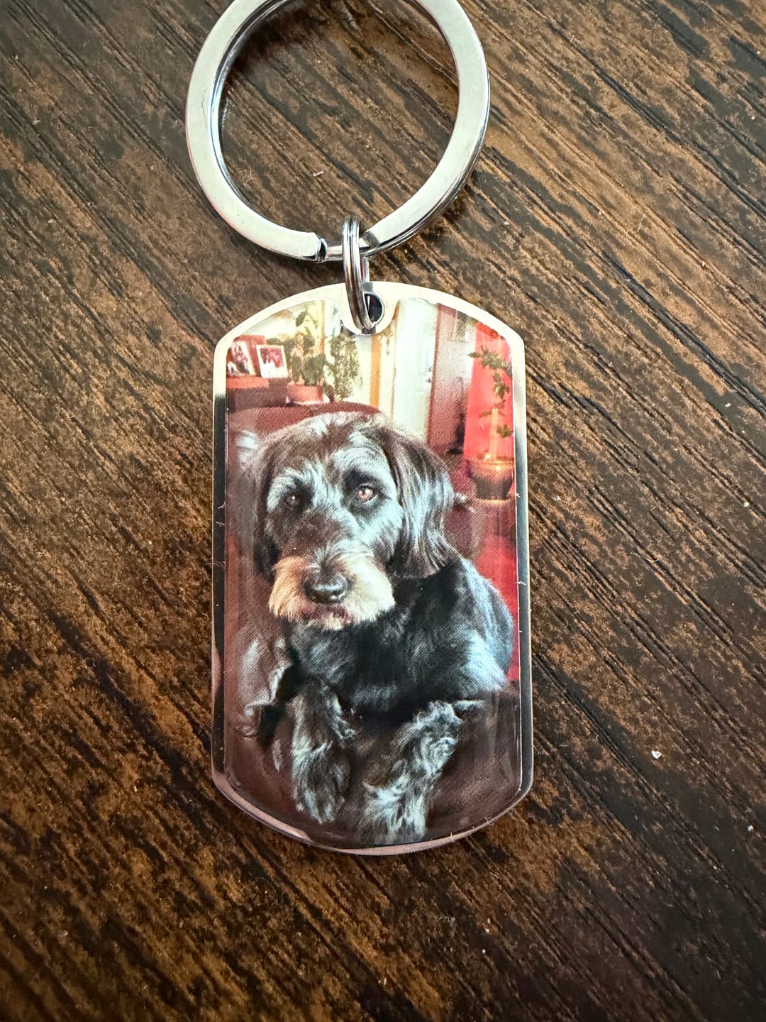 Customer photo review of Personalized Pet Keychain