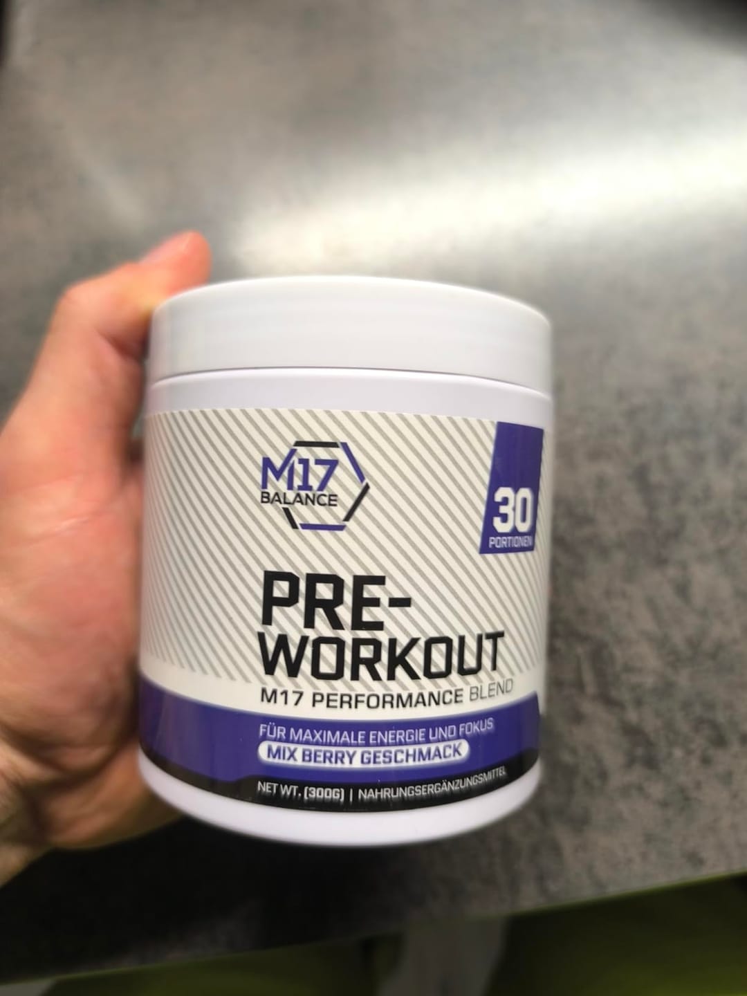 Customer photo review of Pre-Workout Powder M17 Performance Blend