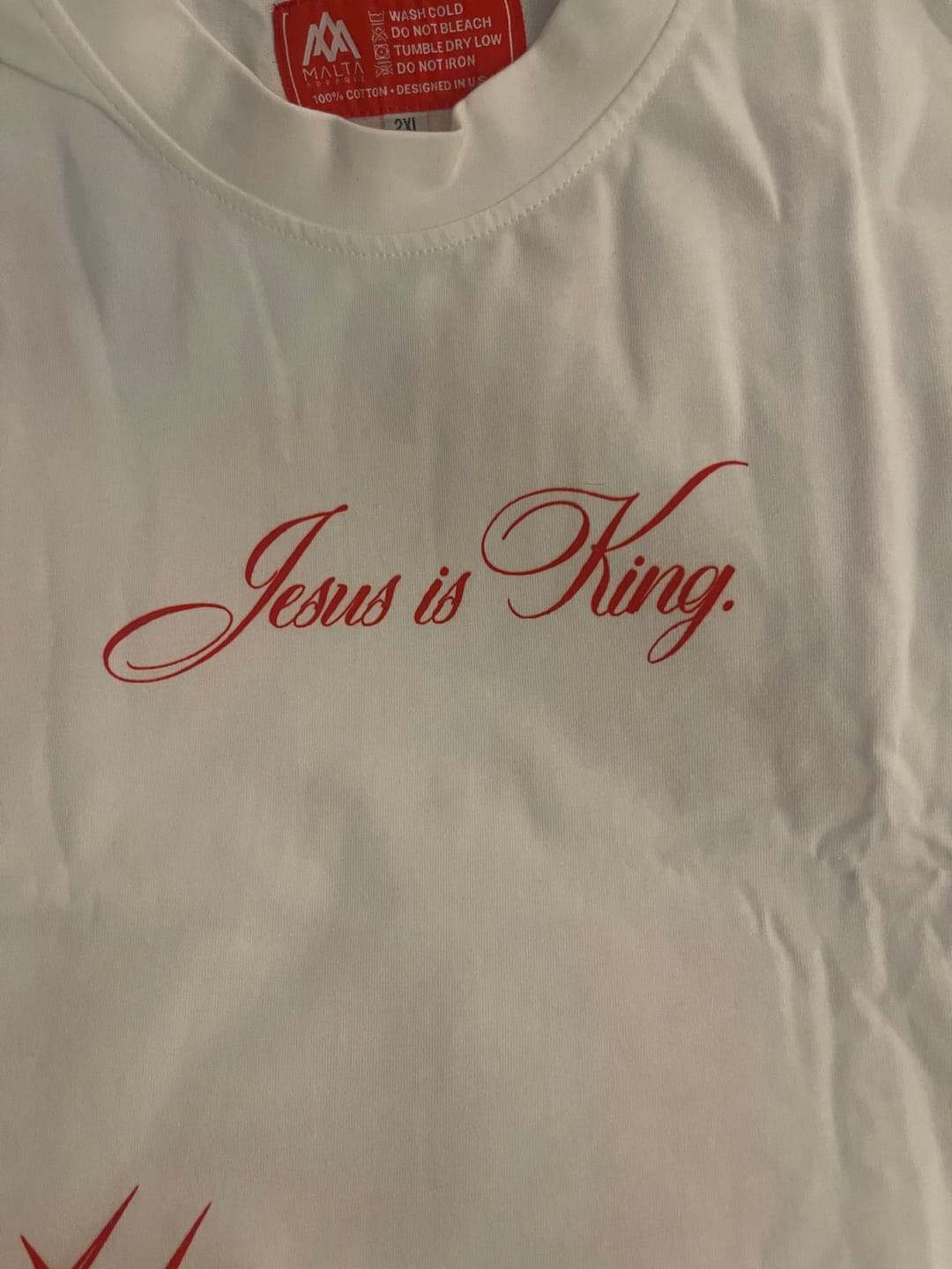 Customer photo review of [PRE-ORDER - SHIPS MID AUGUST] Jesus is King Jumbo Print Tee - Ivory (Oversized)