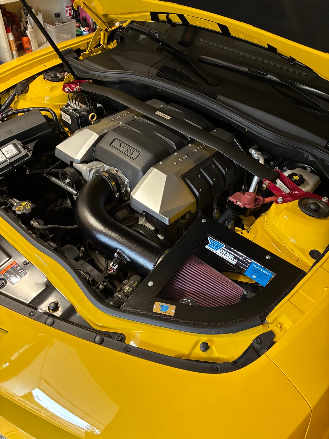 Customer photo review of Cold Air Inductions Cold Air Intake 10-15 Camaro 6.2L Black CAI501-1099-10-B