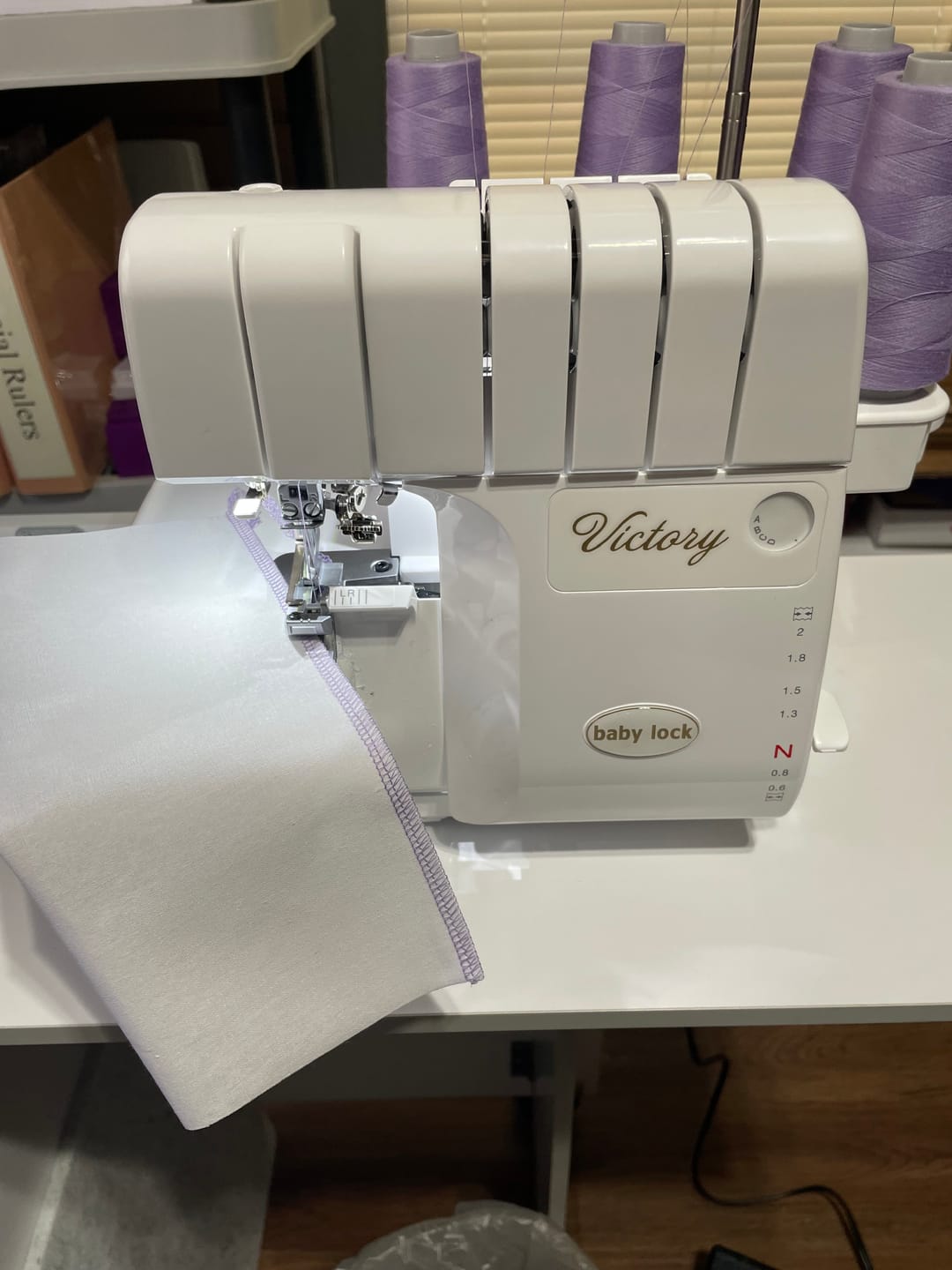 Customer photo review of Baby Lock Victory Serger with FREE Bundle