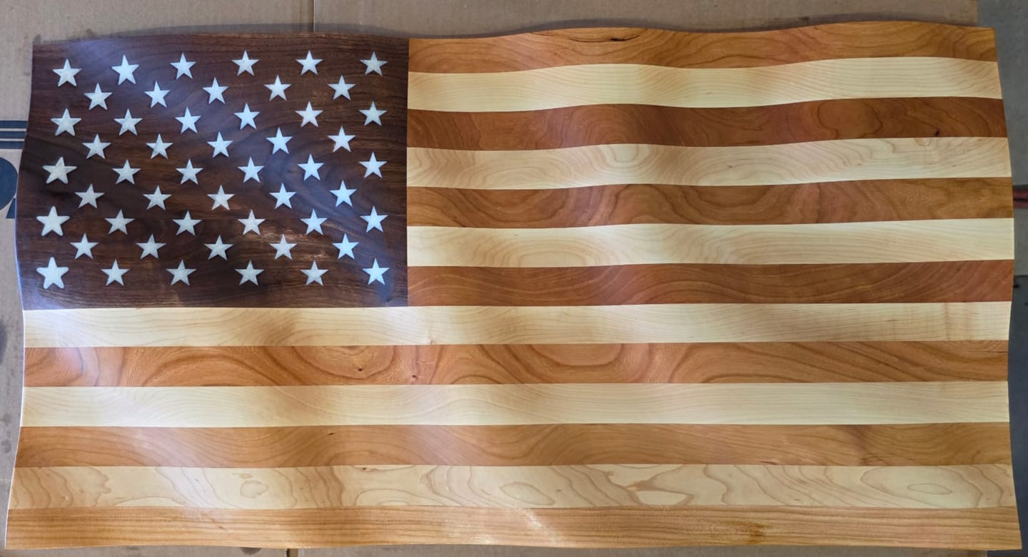 Customer photo review of Wavy USA Flag CNC Kit