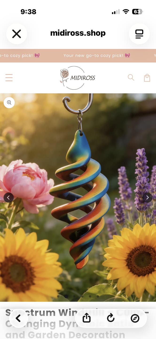 Customer photo review of Spectrum Windmill – Color-Changing Dynamic Patio and Garden Decoration