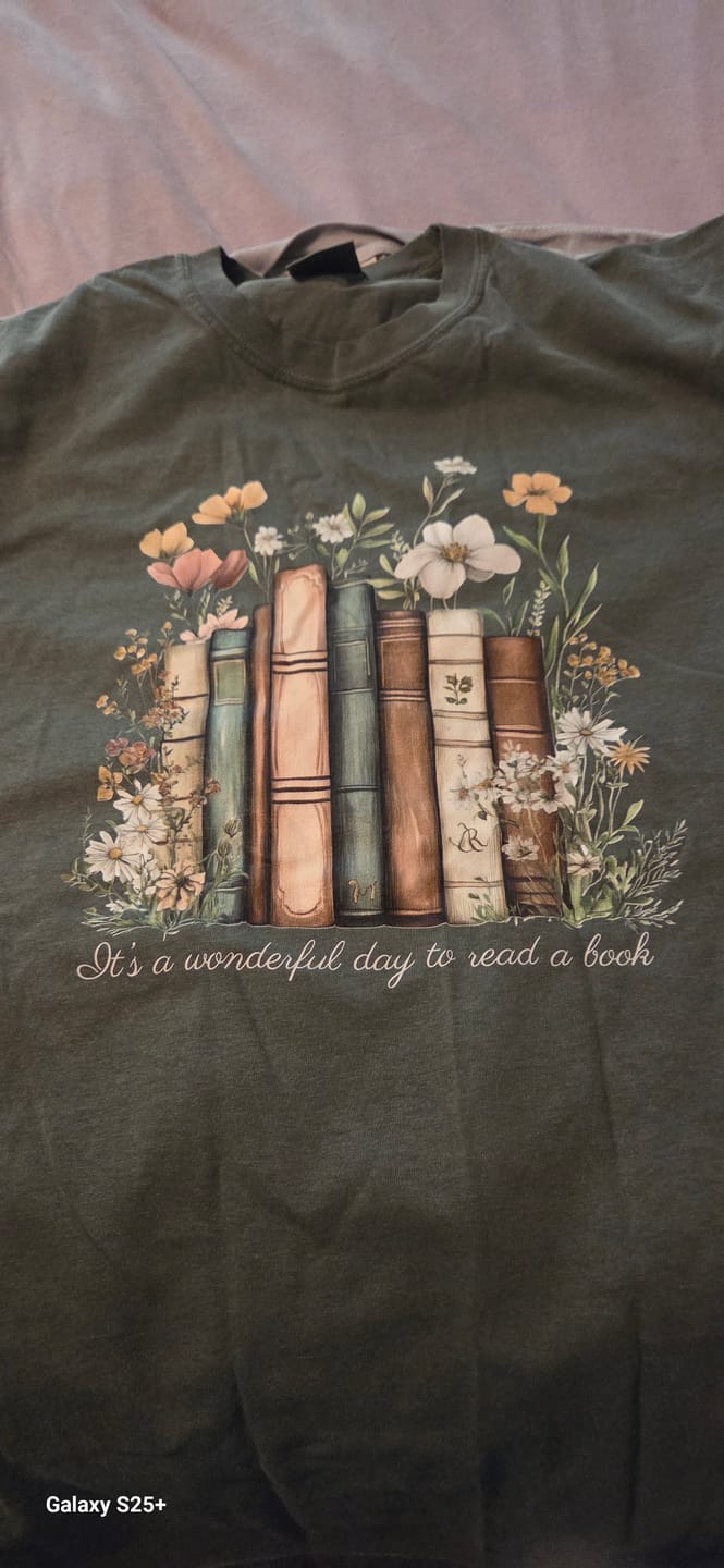 Customer photo review of It's A Wonderful Day To Read A Book Shirt