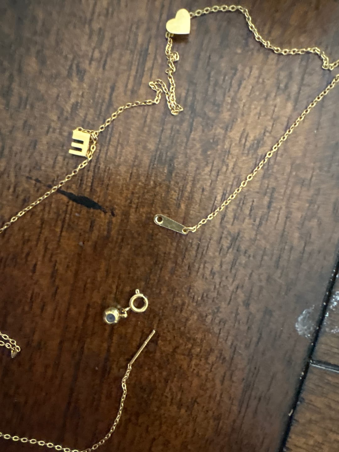 Customer photo review of Forever Love & Letter Gold Necklace