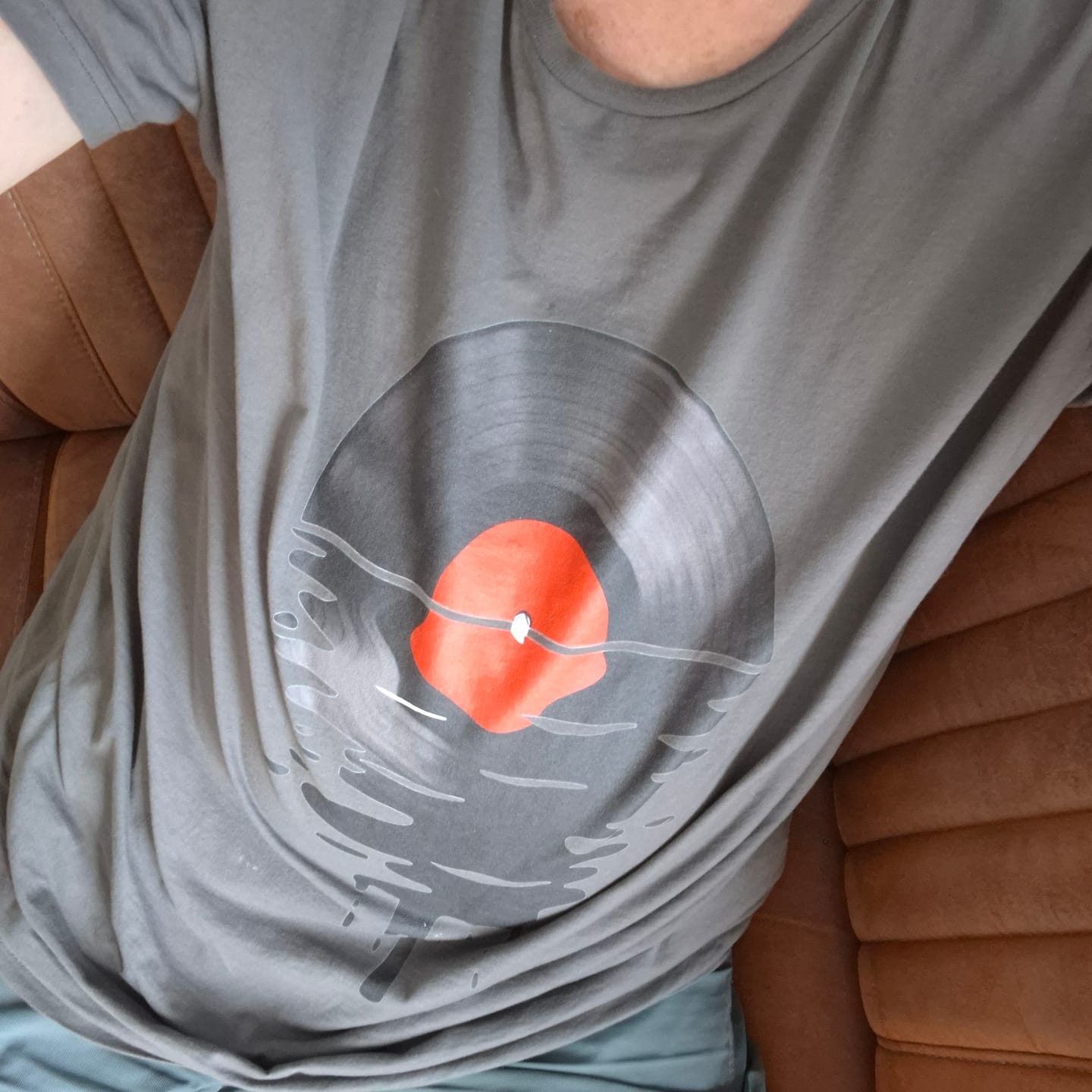 Customer photo review of Vinyl Sunsetter T-Shirt