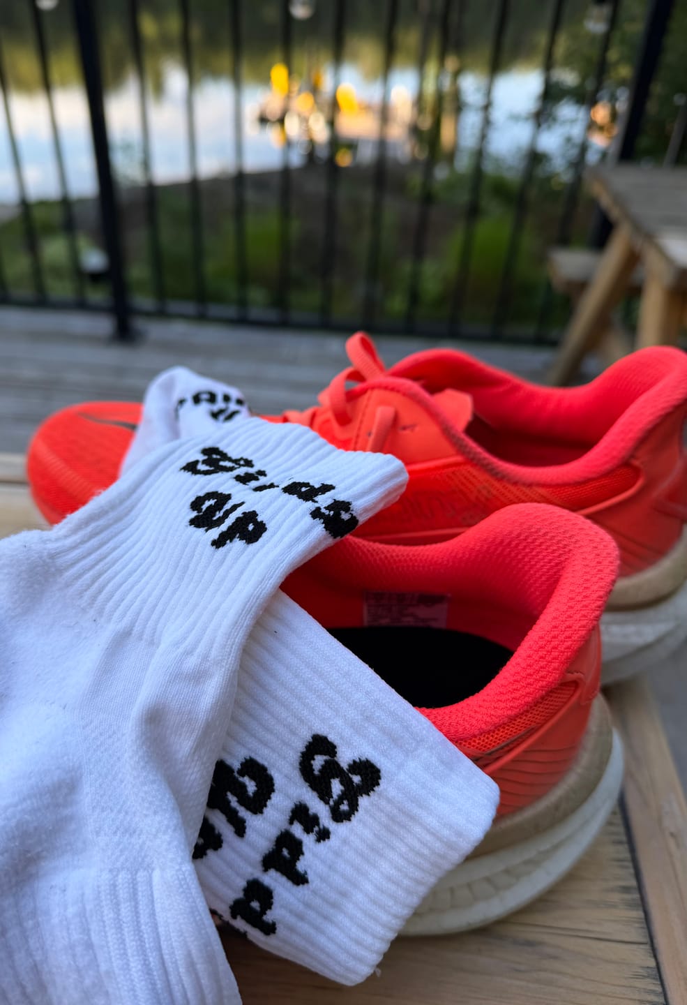 Customer photo review of GIDDY UP SOCKS (2 Pack)