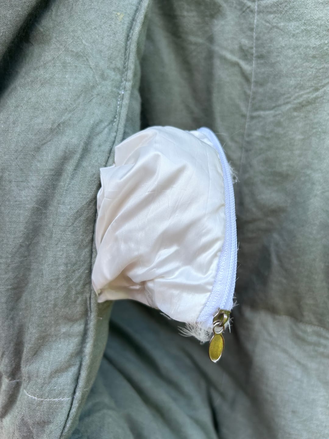 Customer photo review of European Linen Goose Down Filled Comforter
