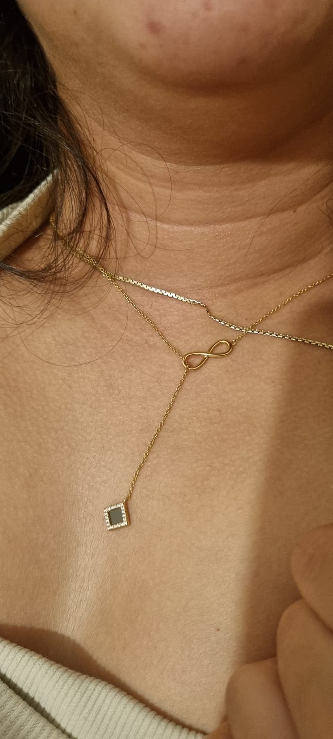 Customer photo review of Infinity Necklace