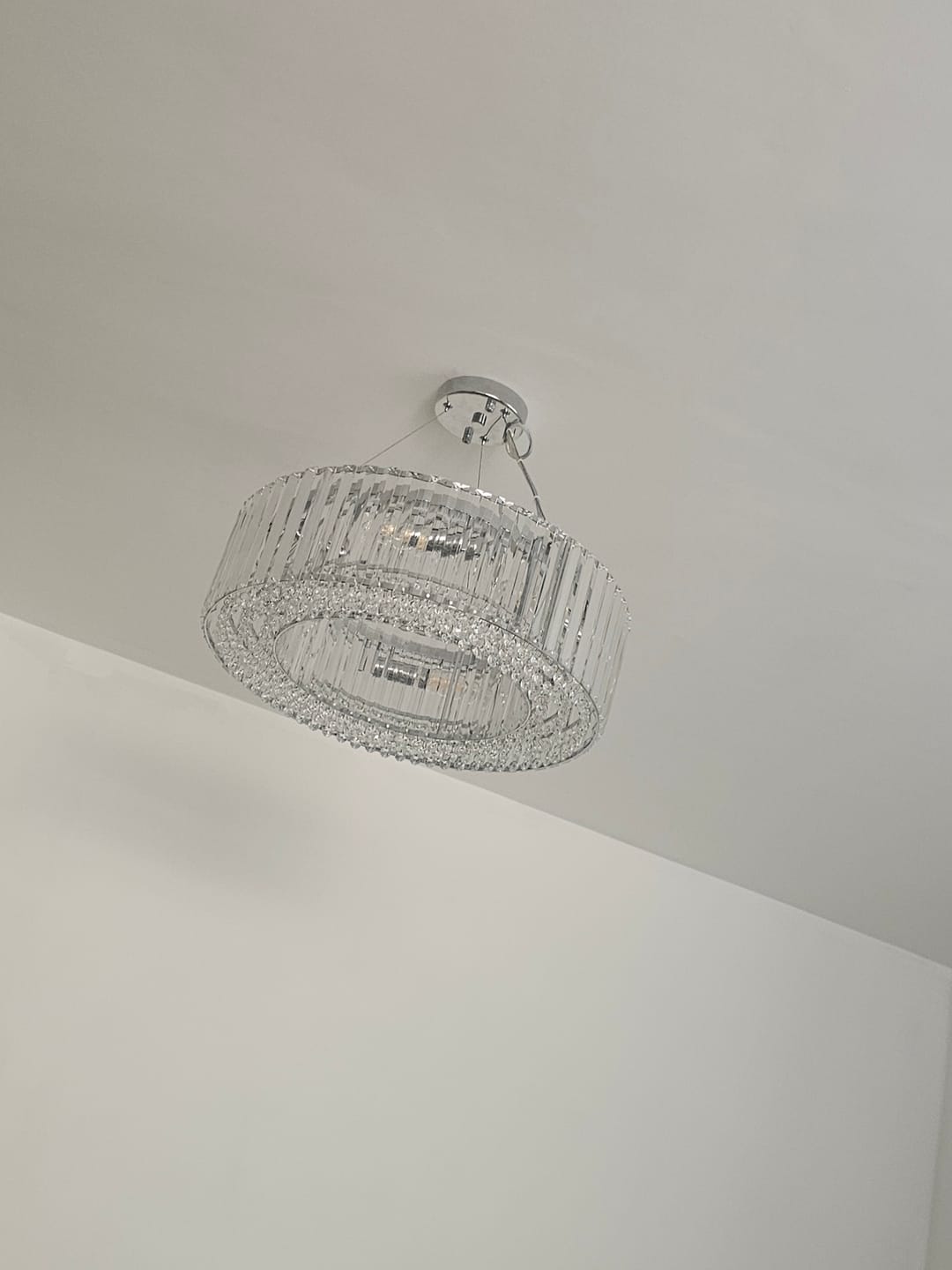 Customer photo review of Glam Modern Round Crystal Chandelier